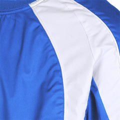 Top allenamento Elite RGR azzurro e bianco con inserti in tessuto tecnico.