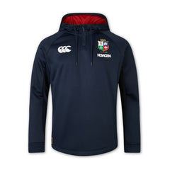 Felpa da rugby blu Canterbuty British & Irish Lions con cappuccio e mezza zip.