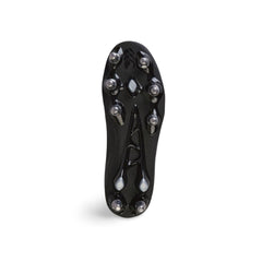 Scarpino da rugby Canterbury Stampede SG nero con tacchetti argento.