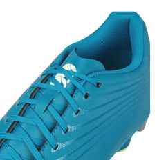 Scarpino da rugby Canterbury Stampede SG verde petrolio, primo piano del dettaglio.