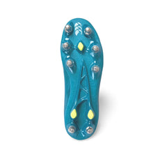 Suola Scarpino Rugby Canterbury Stampede SG Verde Petrolio con tacchetti metallici.