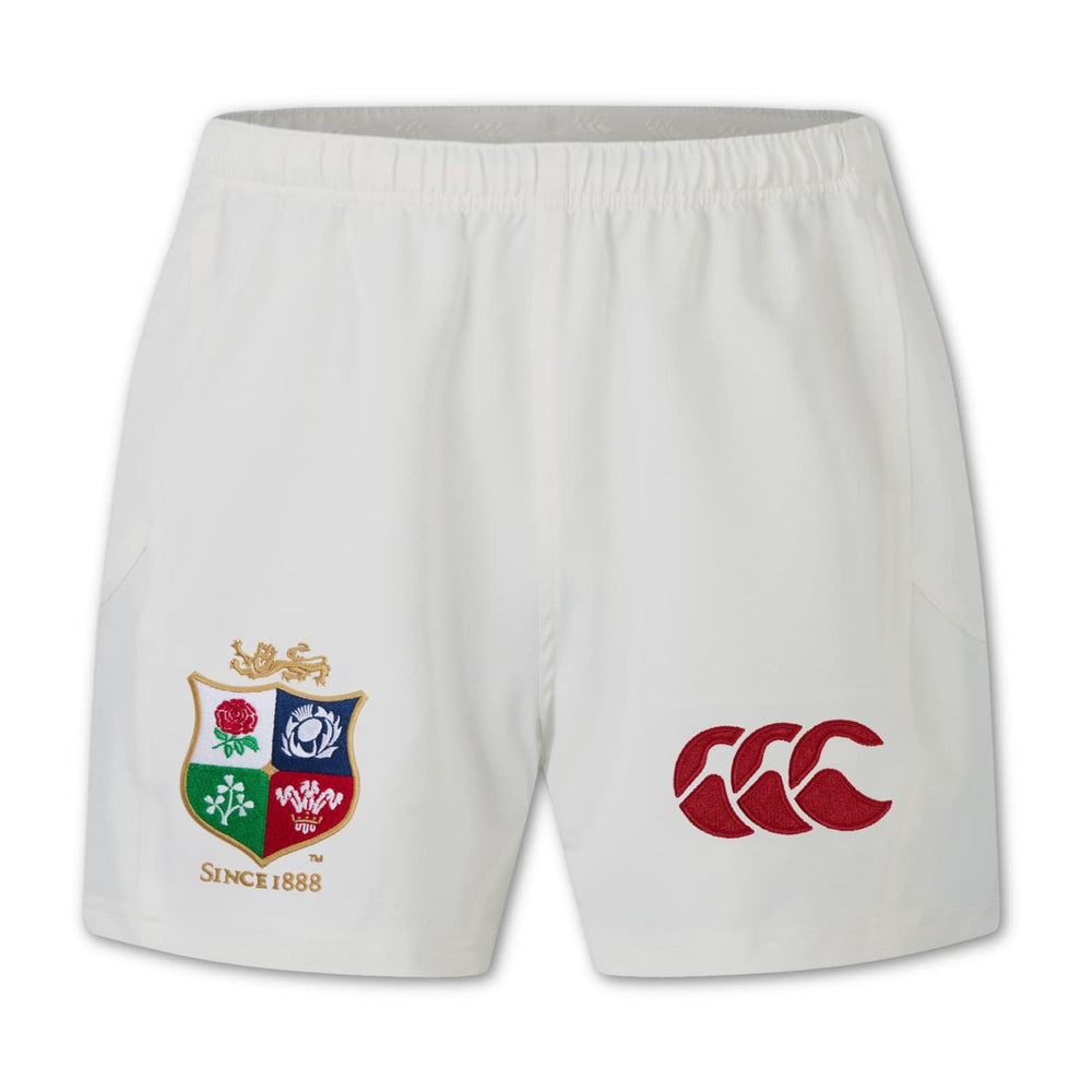 Pantaloncini da rugby da partita dei British & Irish Lions: pantaloncini bianchi Canterbury con lo stemma dei Lions. Perfetti per la partita.