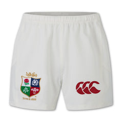 Pantaloncini da rugby da partita dei British & Irish Lions: pantaloncini bianchi Canterbury con lo stemma dei Lions. Perfetti per la partita.