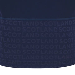 Maglia Rugby Scozia Ufficiale Pro Home 2026, dettaglio tessuto con logo ripetuto.