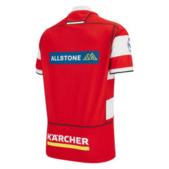 Maglia da rugby Gloucester 2026 Home PRO rossa con logo Kärcher.