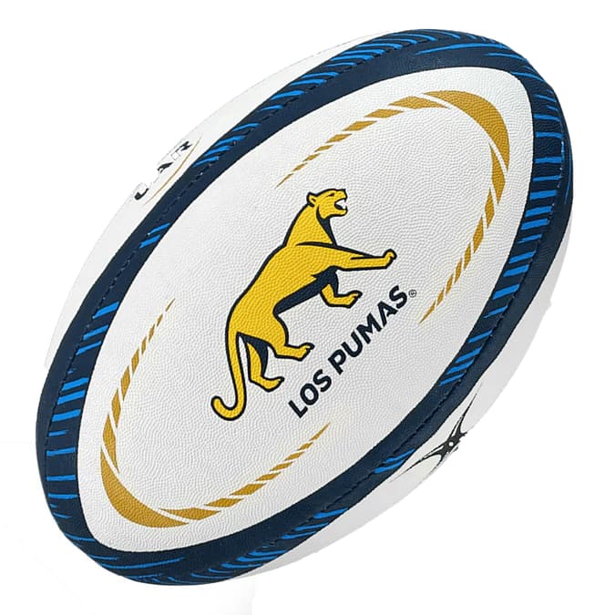Mini pallone da rugby Los Pumas Argentina: mini pallone da rugby ufficiale, perfetto per l'allenamento o per l'esposizione, con l'iconico logo dei Los Pumas.