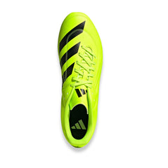 Scarpini da rugby Adidas RS15 SG fluo, con iconiche strisce nere.