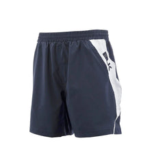 Pantaloncini da palestra BLK Tek IV blu junior con inserto bianco laterale.