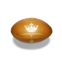 Pallone da rugby in pelle vintage Heritage RGR con corona dorata.