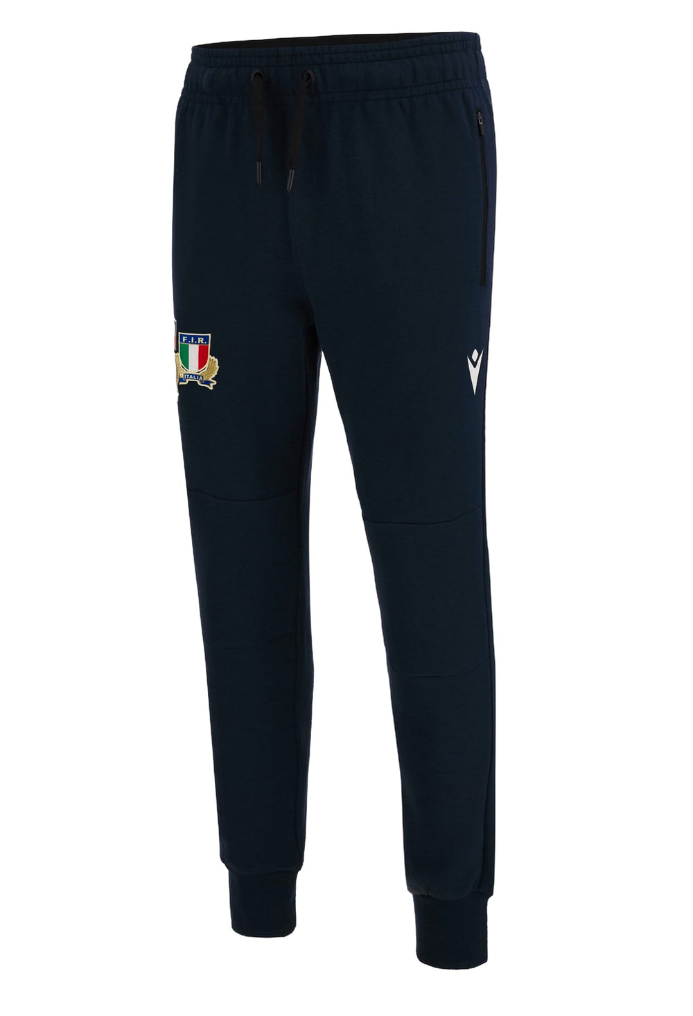 Pantalone da viaggio in cotone blu navy Italia Rugby FIR 2023 Macron