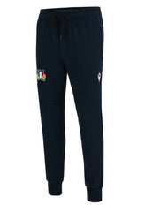 Pantalone da viaggio in cotone blu navy Italia Rugby FIR 2023 Macron