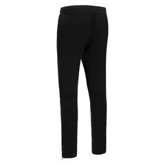 Pantalone lungo da rugby nero, modello track pants aderente.