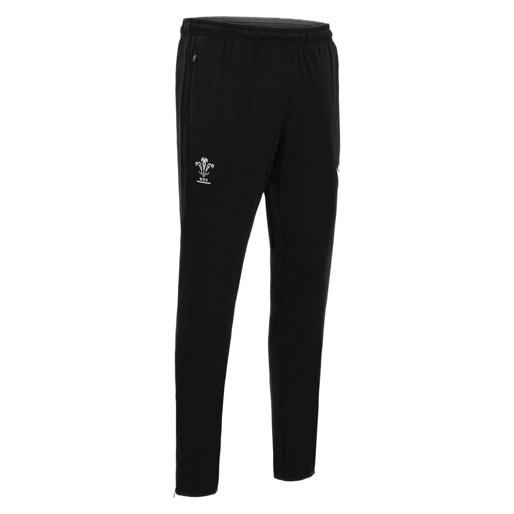 Pantalone da rugby da uomo WRU nero, vestibilità aderente.