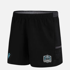 Pantaloncini Rugby Glasgow Warriors Home Ragazzo 2023: Pantaloncini da rugby neri da ragazzo con il logo dei Glasgow Warriors. Parte della divisa casalinga 2023.