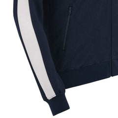 Felpa Italia Rugby Zip Lunga e Cappuccio Blu