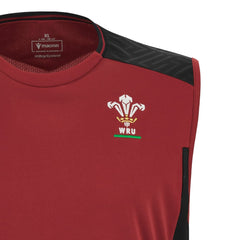 T-shirt rugby galles smanicata training 2024