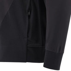 Felpa Rugby Galles Travel Fleece 3D 2025: Giacca in pile nera con dettaglio cerniera