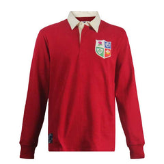 Maglia da rugby vintage British Isles 1971 rossa con stemma