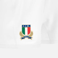 Pantaloncini da rugby bianchi da gara Italia FIR con stemma.