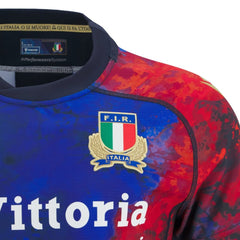 Maglia da allenamento Macron Rugby Italia F.I.R. 2026 con stemma e logo Macron.