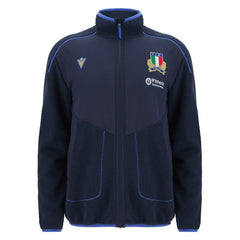 Giacca Rugby Italia FIR Felpata in Pile Ath Teddy Zip Lunga