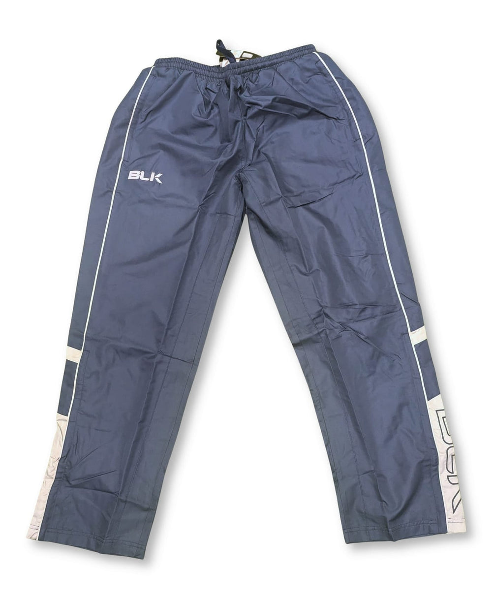 Pantalone lungo da allenamento BLK da rugby blu con dettagli bianchi