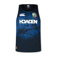 Canottiera da rugby blu British & Irish Lions con logo e scritta Howden.