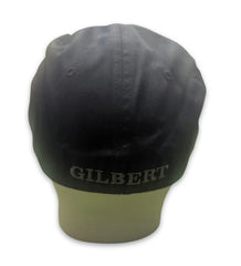 Cappellino da rugby Gilbert nero con logo ricamato sul retro.