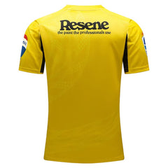 Maglia da rugby Hurricanes Super Rugby Pacific Home 2024-25: maglia gialla, vista posteriore