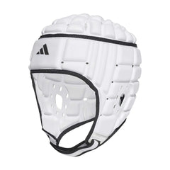 Caschetto da rugby Adidas bianco, modello PRO, con imbottitura protettiva.