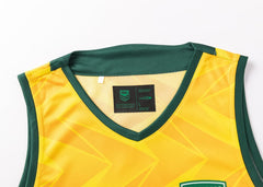 Canottiera da allenamento rugby Australia Kangaroos NRL oro, taglia L.