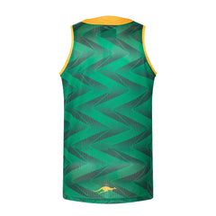 Canottiera da allenamento rugby Australia Kangaroos NRL verde con logo canguro.