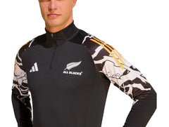 Top Allenamento All Blacks rugby Marvel Mezza Zip
