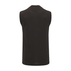 Maglia rugby smanicata Galles 2025 total black, vista posteriore.