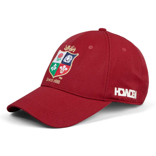 Cappellino da rugby British & Irish Lions bordeaux con stemma ricamato.