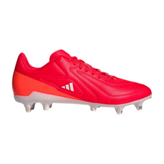 Scarpe da rugby Adidas RS15 SG Lucid Red con tacchetti SG. Scarpe da calcio in pelle rossa.
