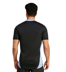 Maglia da rugby All Blacks 2025 performance uomo, nera con inserti azzurri.