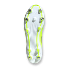Suola da rugby Adidas RS15 SG fluo con tacchetti metallici a vite.