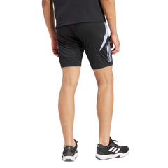 Pantaloncini da allenamento Adidas All Blacks rugby, neri con dettagli bianchi.