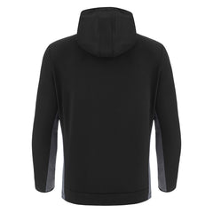 Felpa Barbarians con zip lunga e cappuccio, colore nero con inserti grigi.