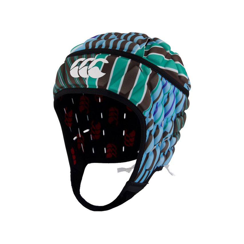 Caschetto da rugby Canterbury RAZE Ugly Verde con logo bianco