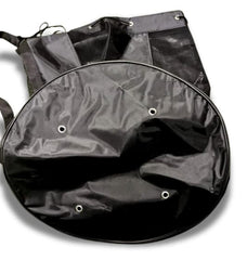Sacca portapalloni Rugby RGR nera, rotonda e capiente, perfetta per trasportare palloni da rugby.