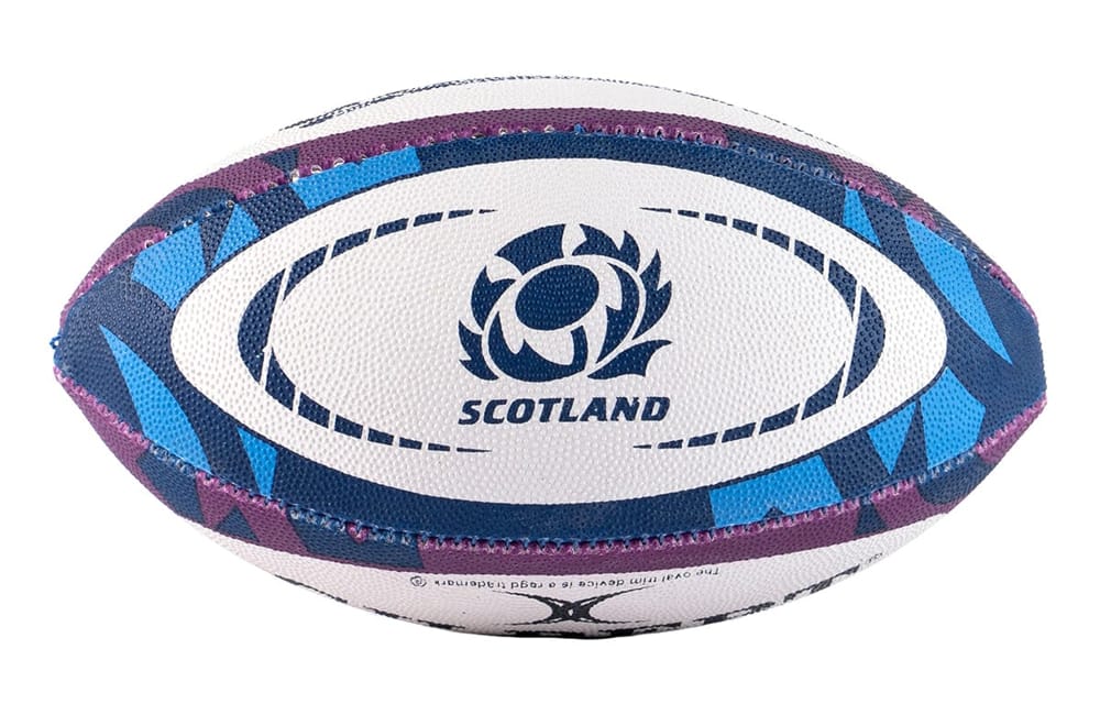 Mini pallone rugby Scozia Gilbert: mini pallone da rugby ufficiale con il logo della squadra scozzese. Perfetto per l'allenamento o per l'esposizione.