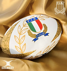 Pallone Rugby Italia supporter Gold white limited edition 2024