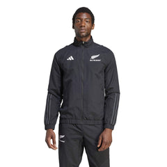 Tuta da presentazione All Blacks 2023-24 Adidas uomo nera con logo.