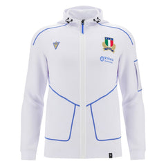 Felpa italia rugby Kanak Zip Lunga bianca
