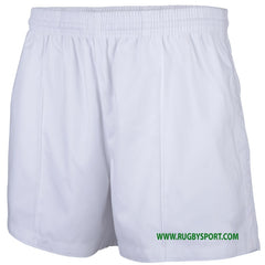 Pantaloncini da rugby KIWI Pro bianchi in cotone per allenamento e partita.