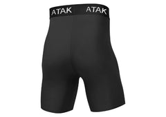 Pantaloncini a compressione ATAK Scaldamuscolo: pantaloncini sportivi a compressione neri da uomo, ideali per allenamenti e sport.