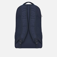 Zaino Takeoff blu in tessuto tecnico, ideale per gli appassionati di rugby.