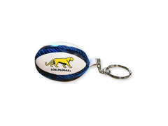 Palloncino portachiavi ufficiale Pumas Argentina con logo felino giallo.